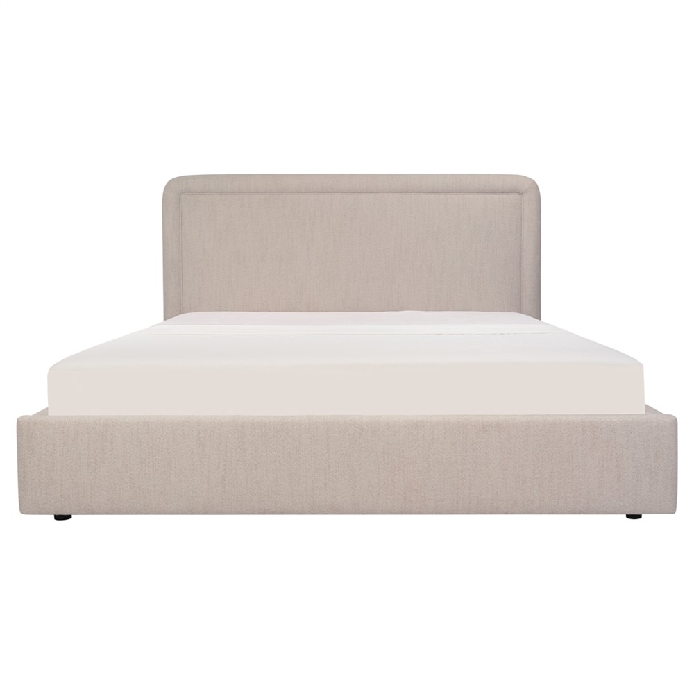 Denham Modern Classic Flecked Beige Storage Bed - Queen|
