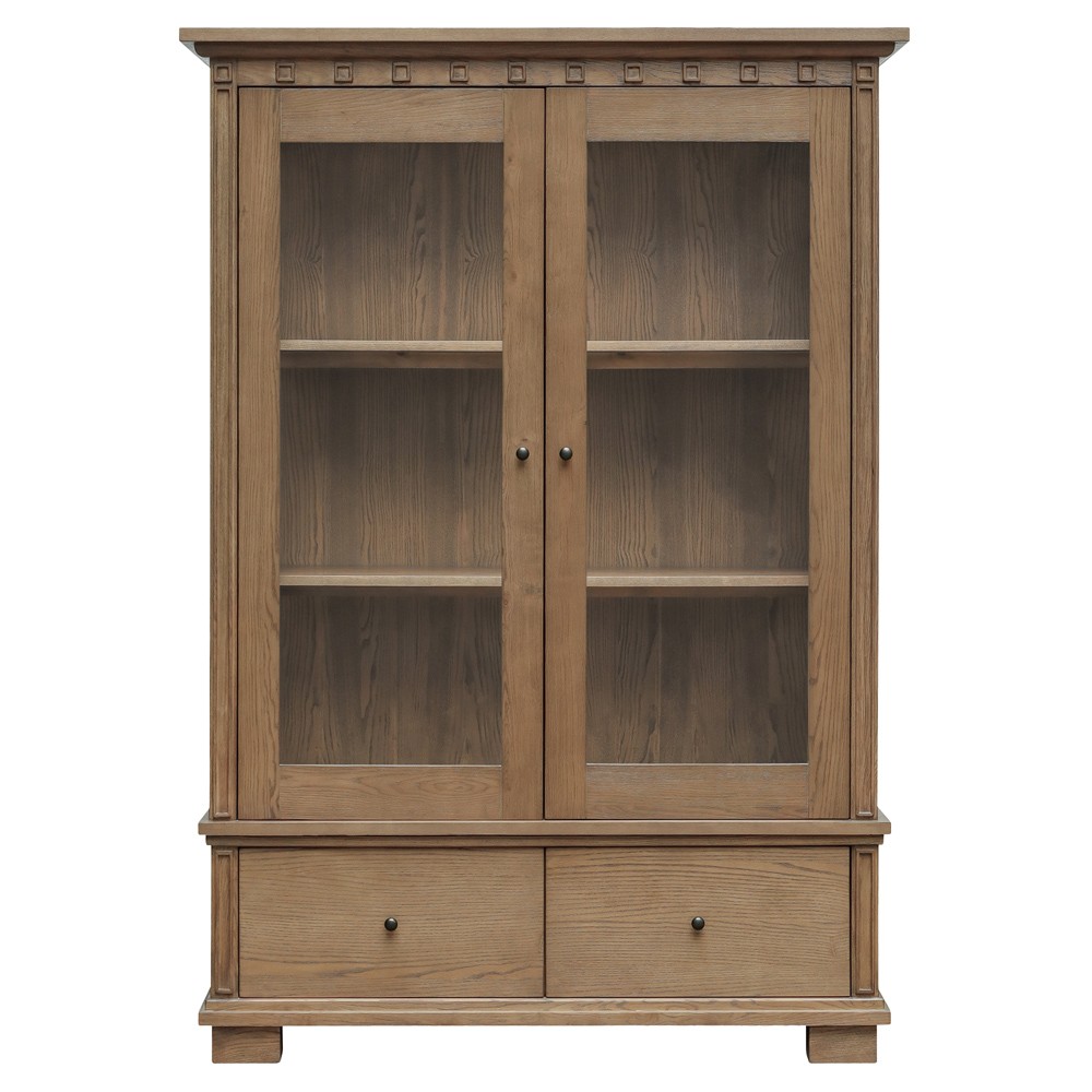 Lillia Updated Traditional Brown Wood Cabinet|