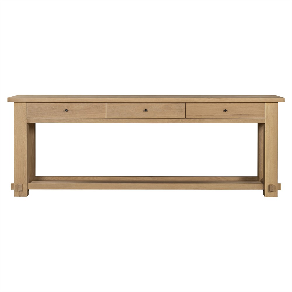 Maurice Coastal Beach Natural Oak Console Table|
