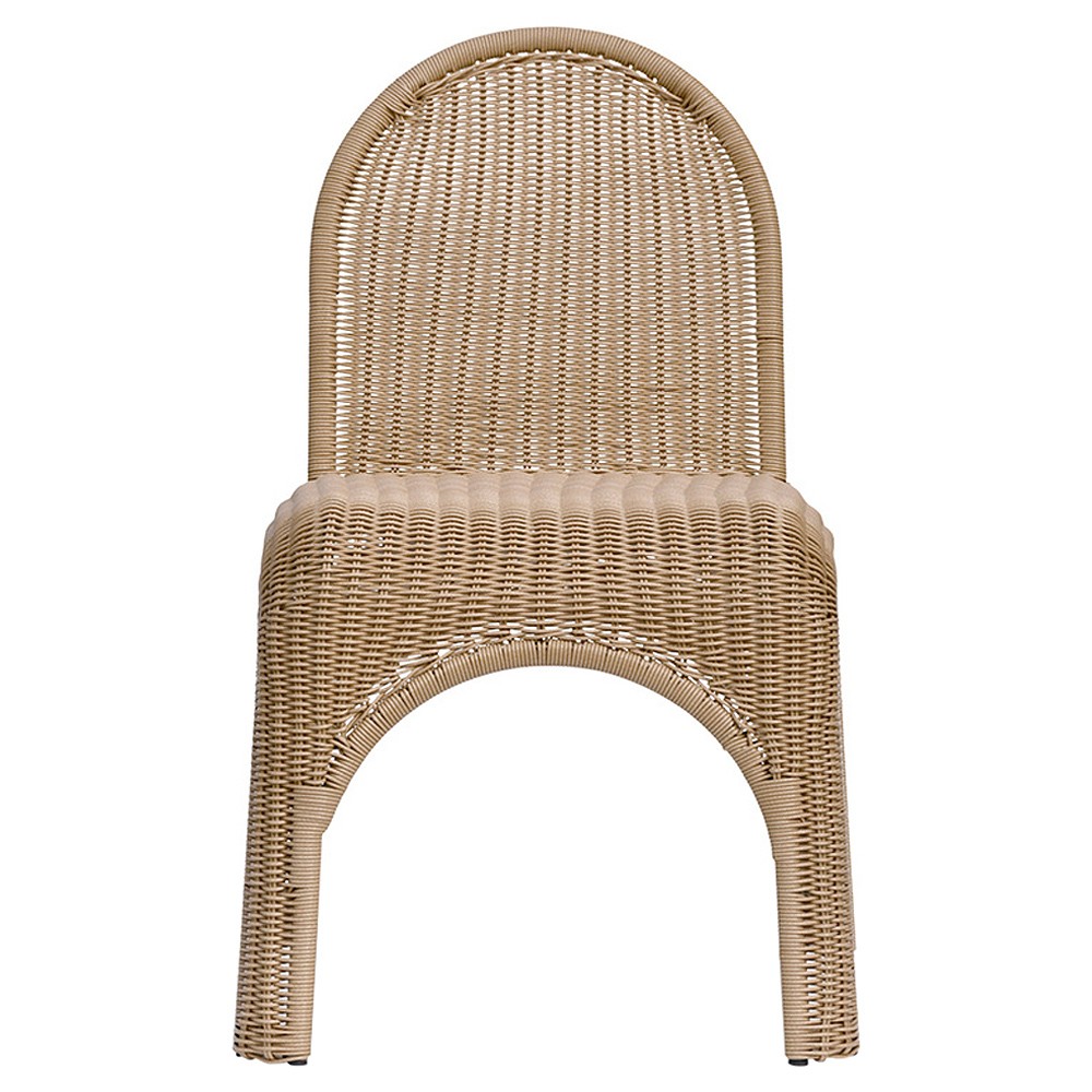 Makari Coastal Beach Natural Rattan Outdoor Dining Chair - Set of 2|