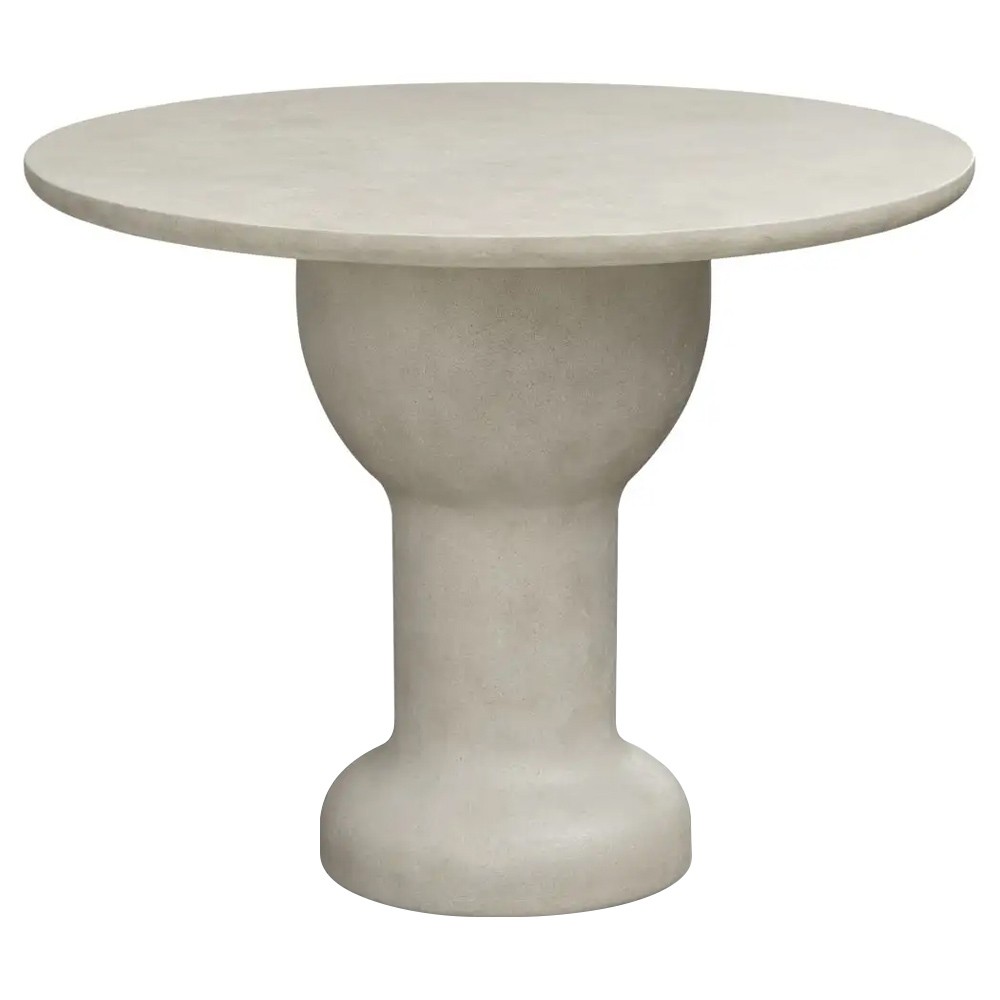 Nolia French Country Cream Concrete Outdoor Bistro Table - 38"|
