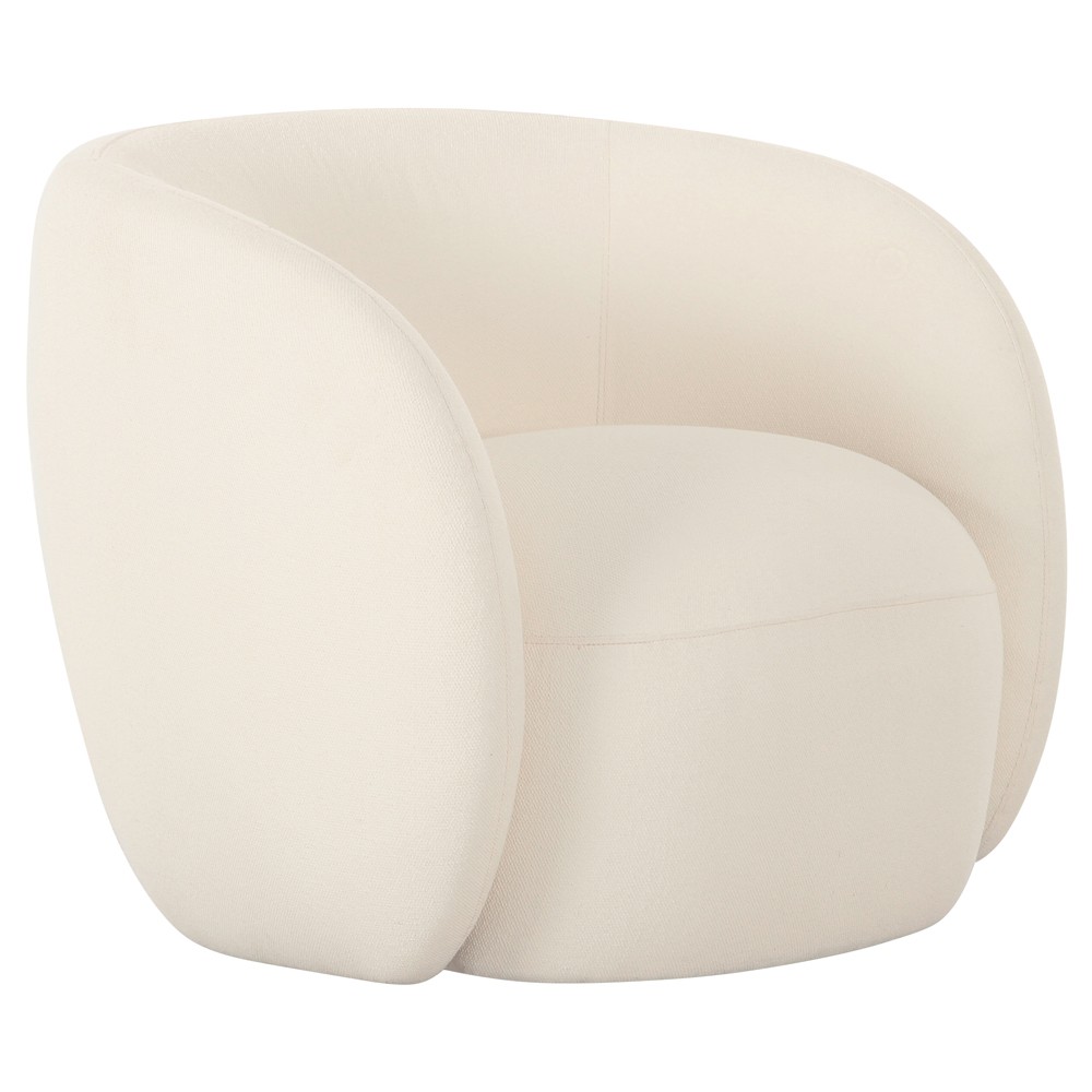 Raye Modern Classic Cream Curved Outdoor Lounge Chair|