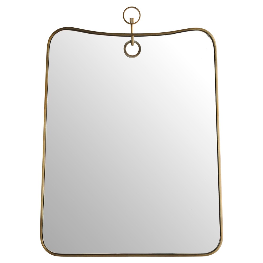 Lennox Modern Classic Antique Brass Suspended Wall Mirror|