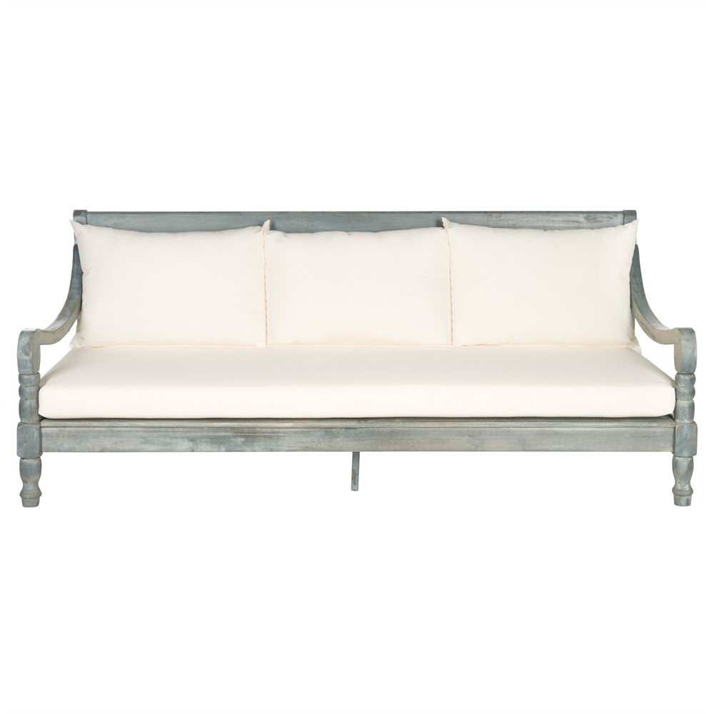 Clara French Country Ash Grey Acacia Outdoor Daybed|