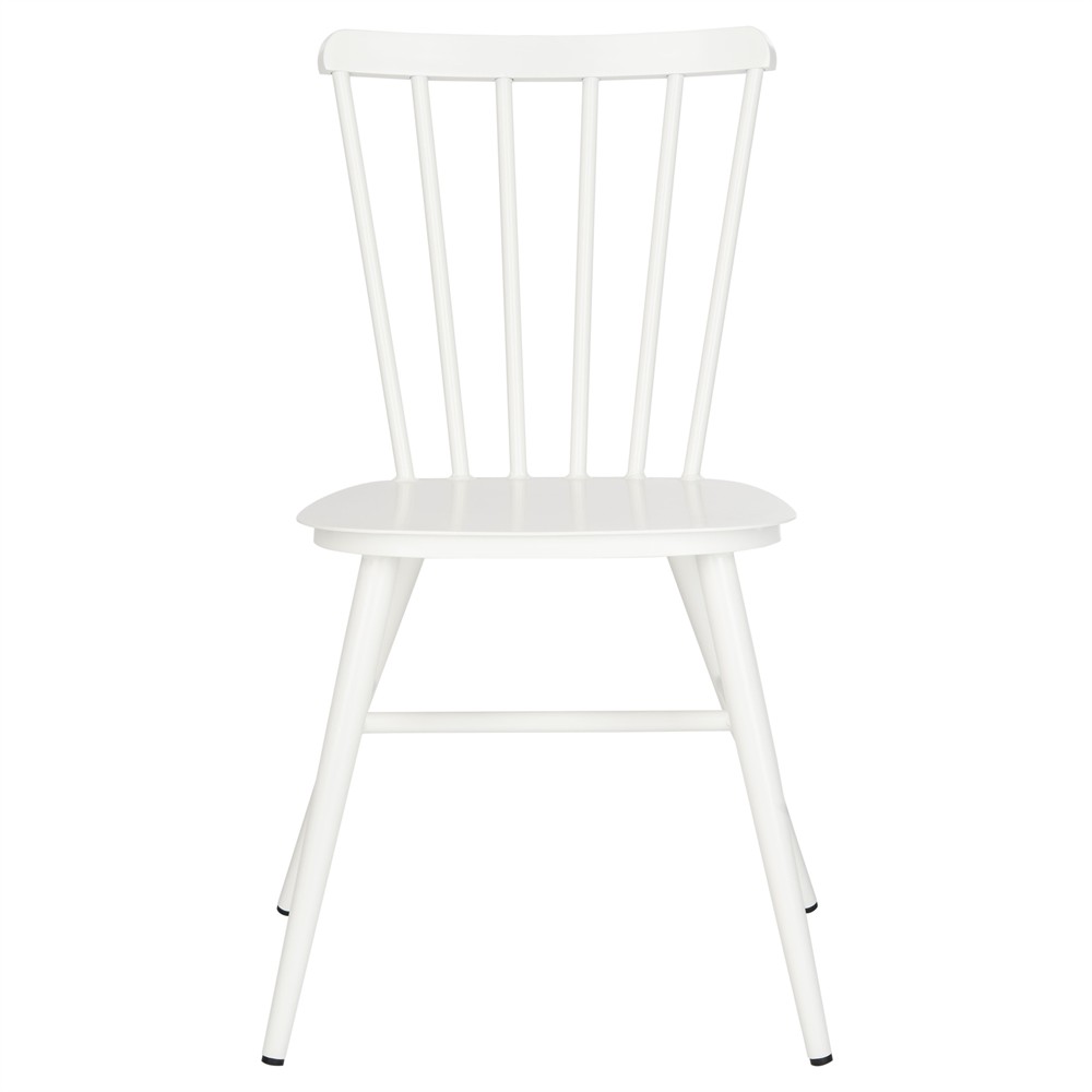 Elaine Modern Classic White Aluminum Outdoor Dining Chair - Set of 2|