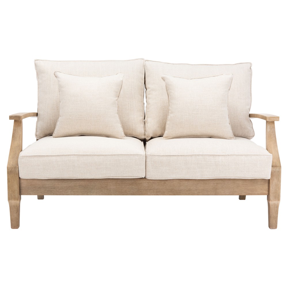Camila Coastal Beach Beige Outdoor Loveseat|