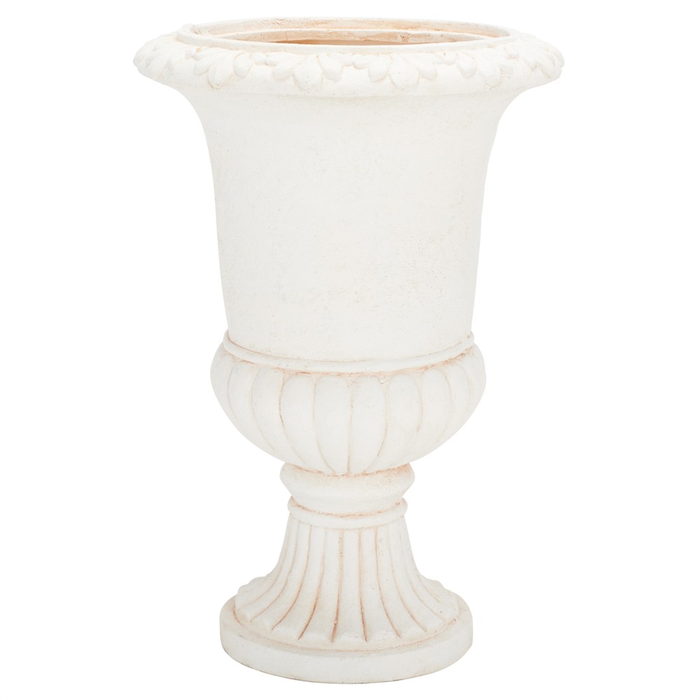 Romy French Country Off White Round Outdoor Pot Planter|