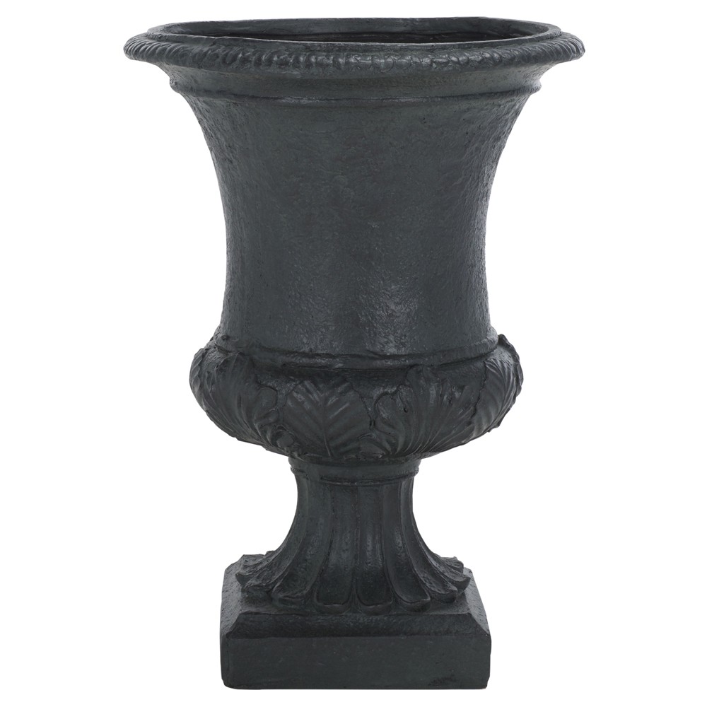 Elodie French Country Black Round Outdoor Pot Planter|
