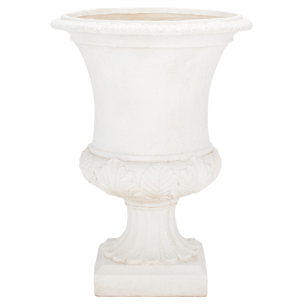 Elodie French Country Off White Round Outdoor Pot Planter|
