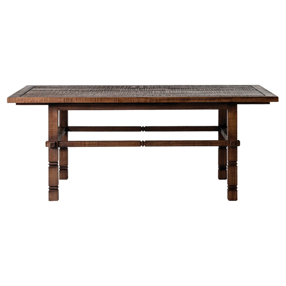 Vaterra Updated Traditional Brown Teak Rectangular Outdoor Coffee Table|