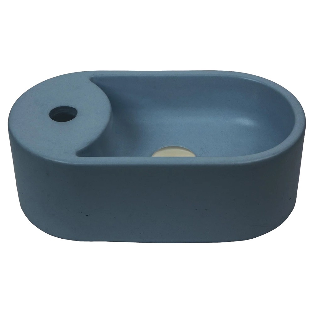 Alessio Modern Classic 16" Concrete Sink - Dark Blue|