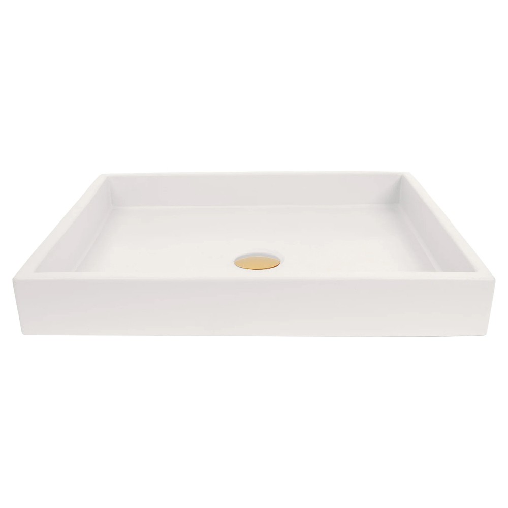 Juniper Modern Classic 20" Concrete Sink - White|