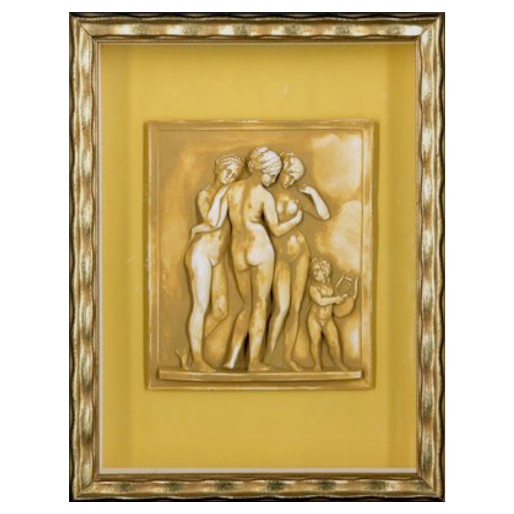 Stella Traditional Yellow Intaglio Gold Frame Mixed Media 2 - 9x12|