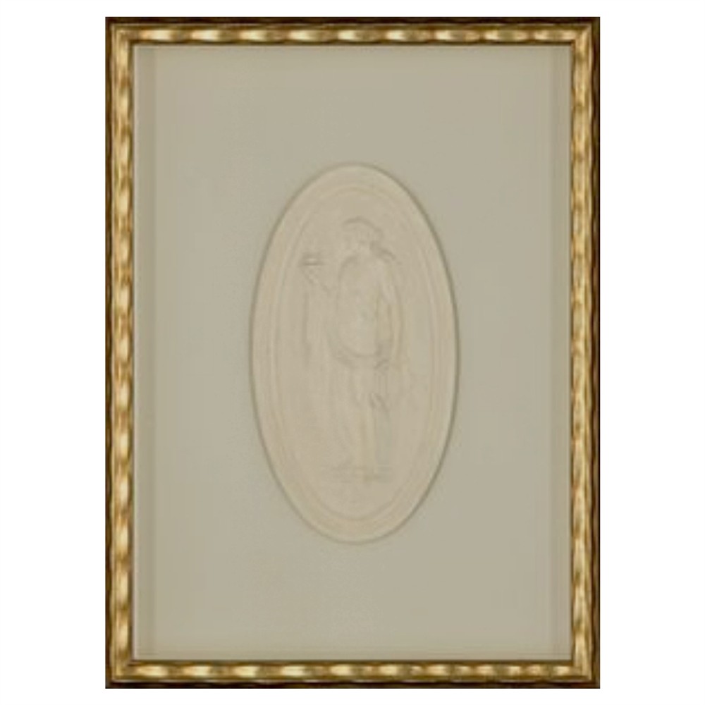 Nora Traditional Intaglio Soft Grey Mixed Media 2 - 5.5x10.5|