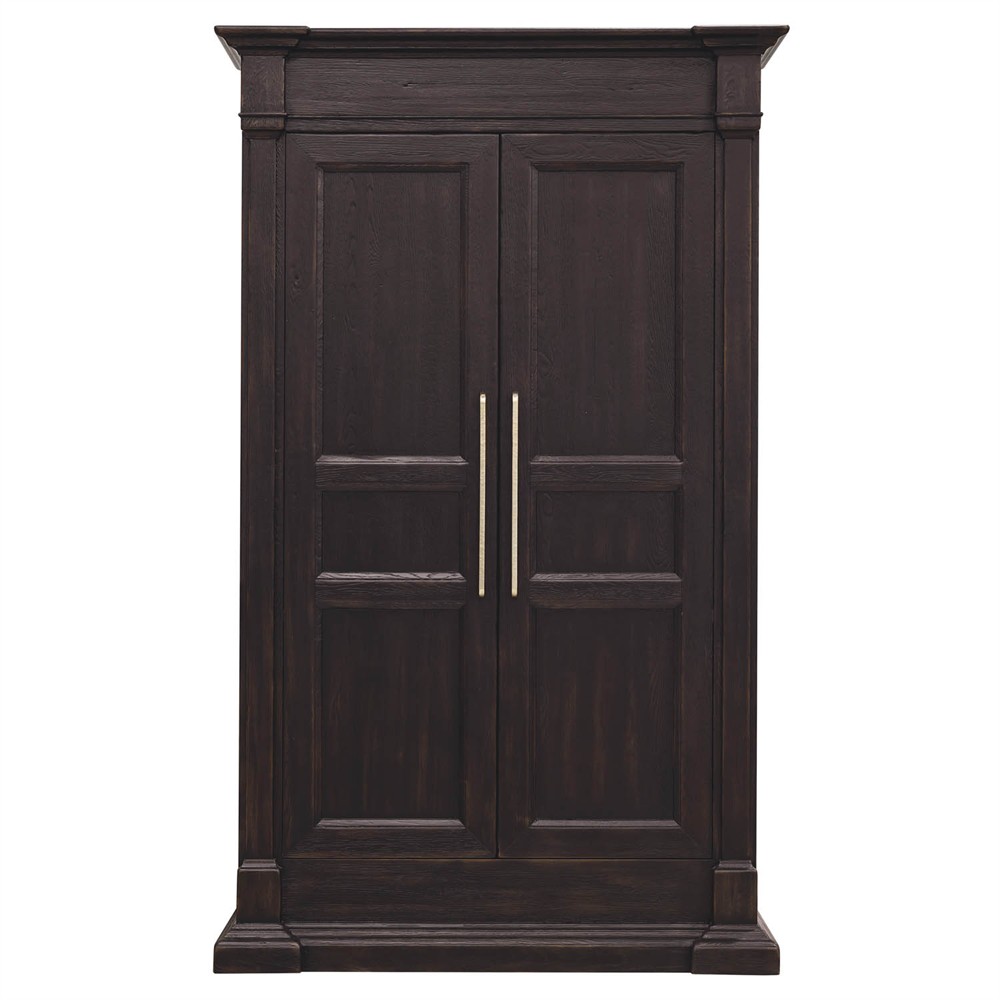 Siena Updated Traditional Dark Brown Oak Wardrobe|