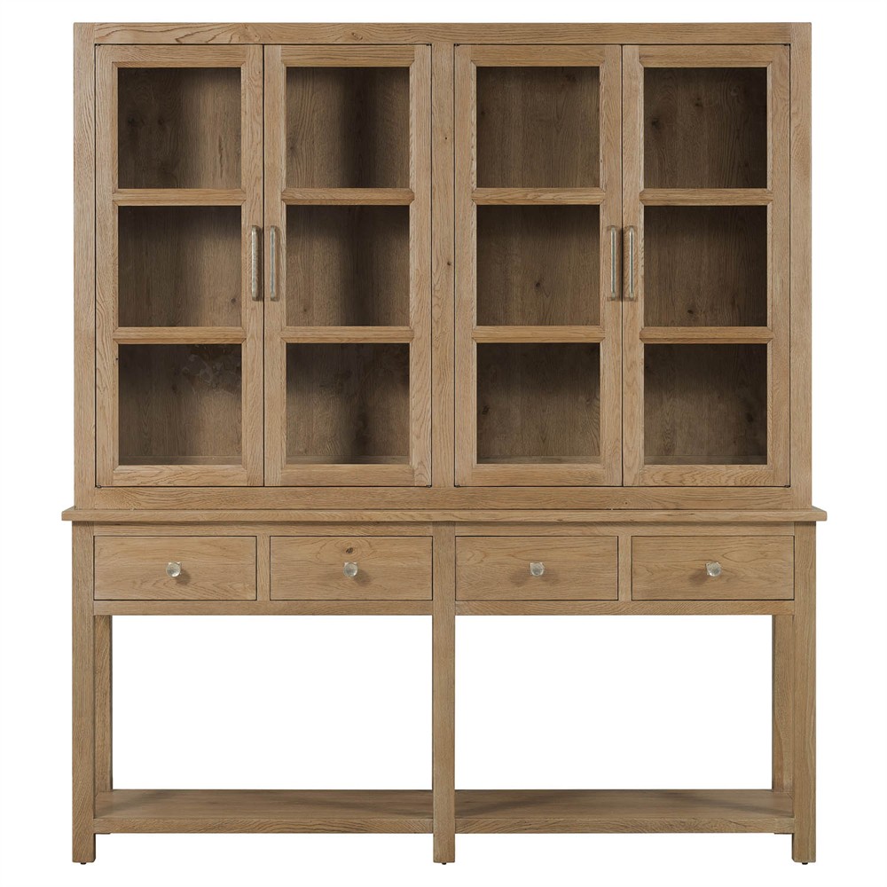 Siena Rustic Lodge Light Brown Oak Dining Hutch|