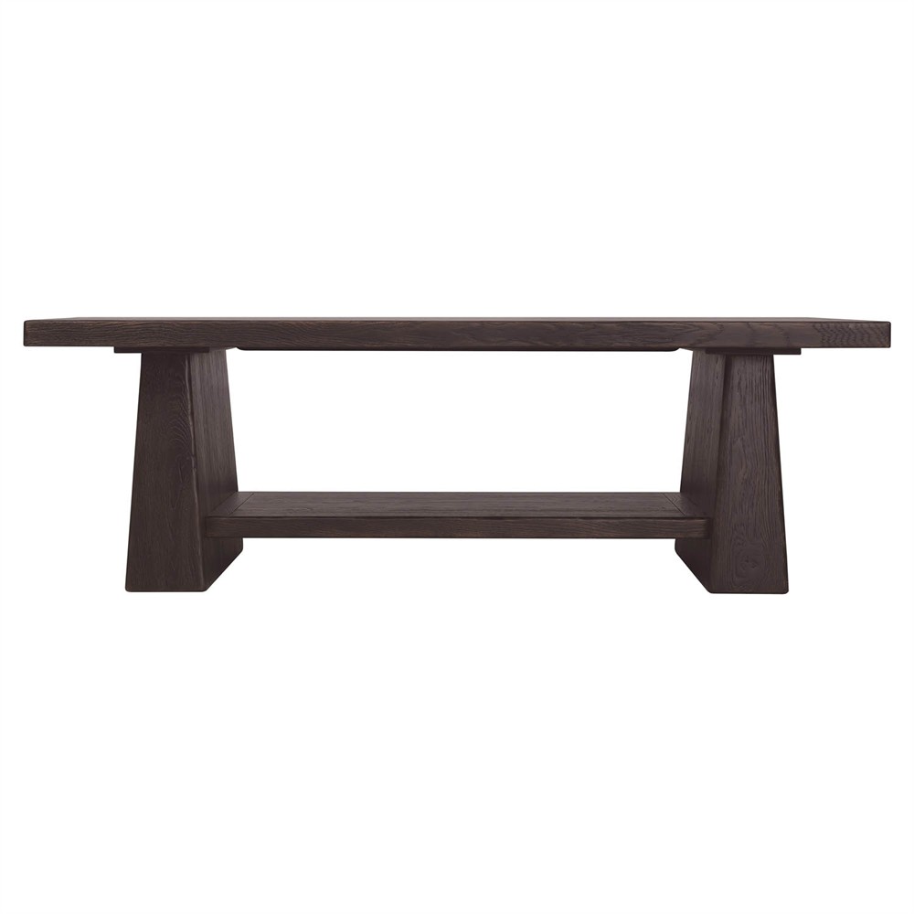 Siena Rustic Lodge Dark Brown Oak Rectangular Coffee Table|