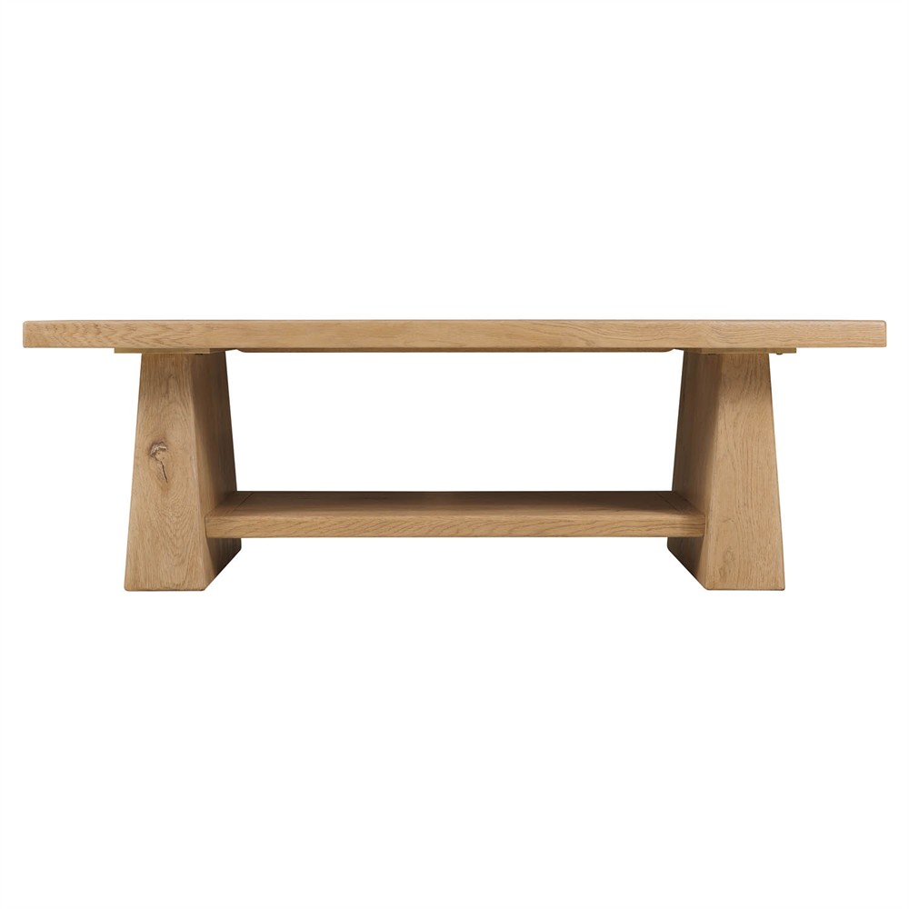 Siena Rustic Lodge Light Brown Oak Rectangular Coffee Table|
