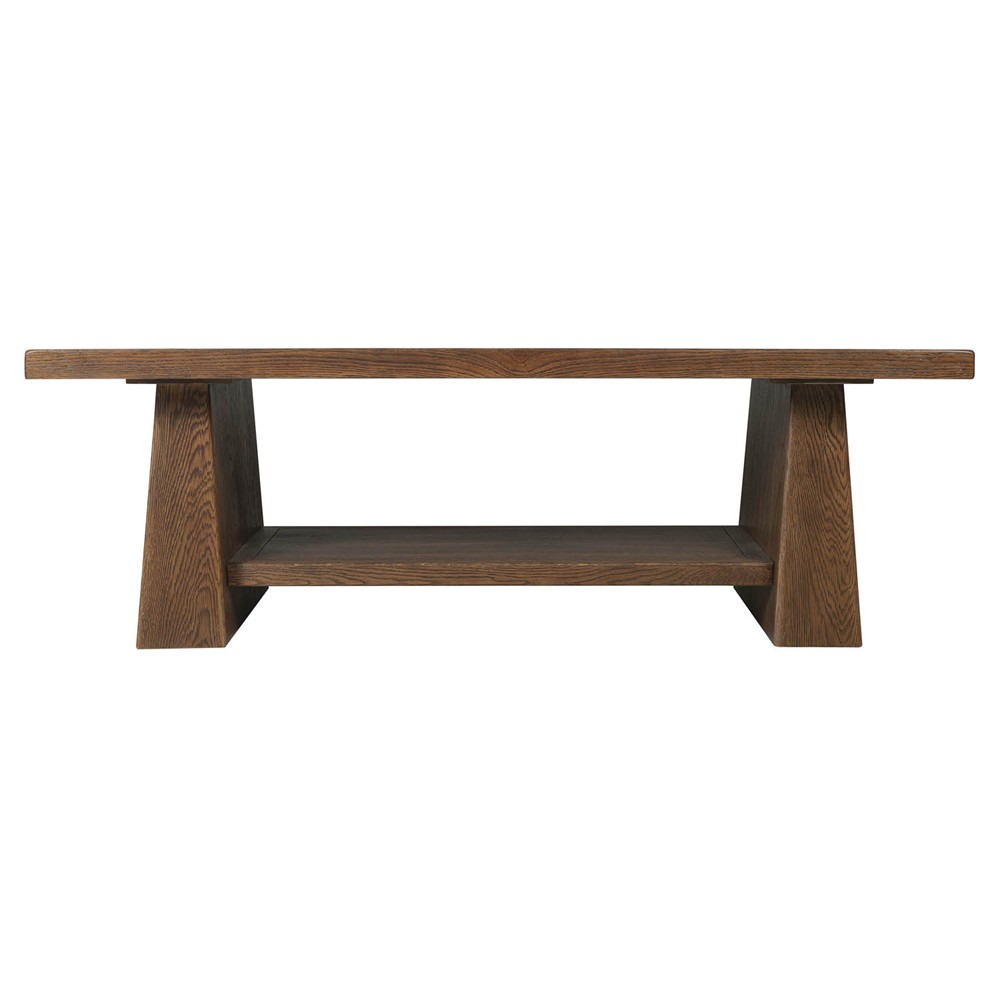 Siena Rustic Lodge Brown Oak Rectangular Coffee Table|