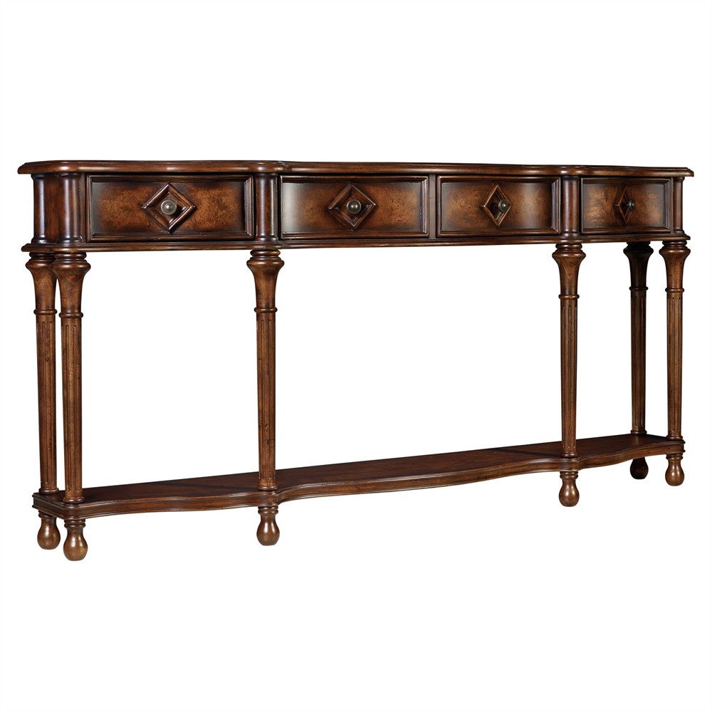 Holly Updated Traditional Cherry Wood Console Table|