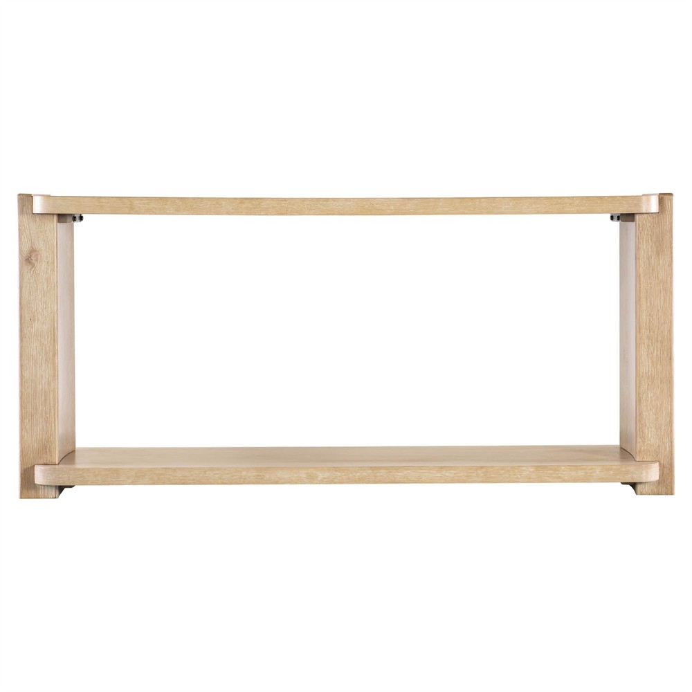 Nigel Coastal Beach Light Oak Rectangular Console Table|