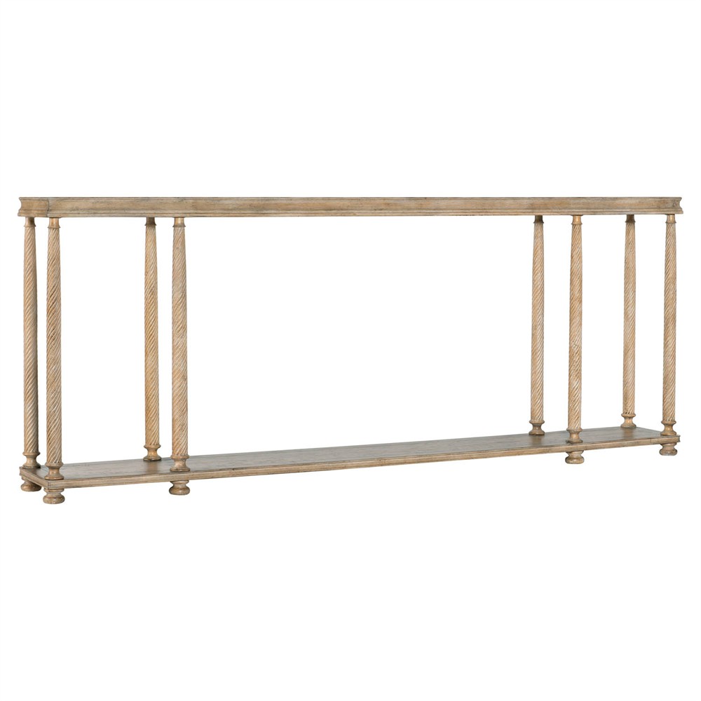 Amaris Updated Traditional Light Brown Oak Console Table|