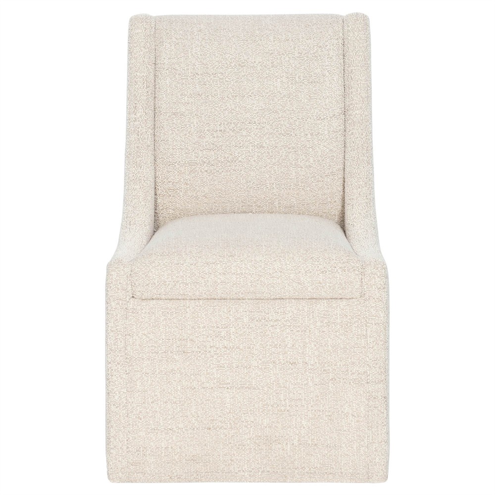 Selene Modern Classic Cream Linen Dining Chair|