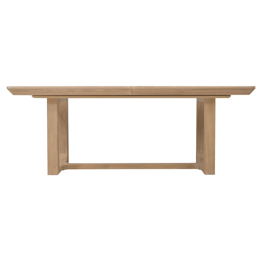 Roman Modern Light Brown Oak Rectangular Extendable Dining Table - 81-121"|