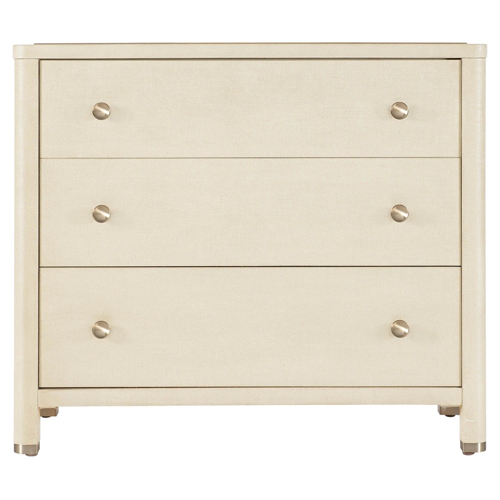 Elara Coastal Beach Cream Raffia Oak Dresser|