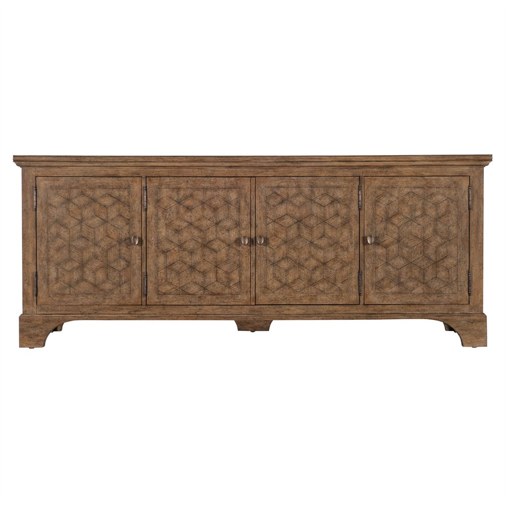 Asher Rustic Lodge Brown Oak Media Cabinet - 84"|