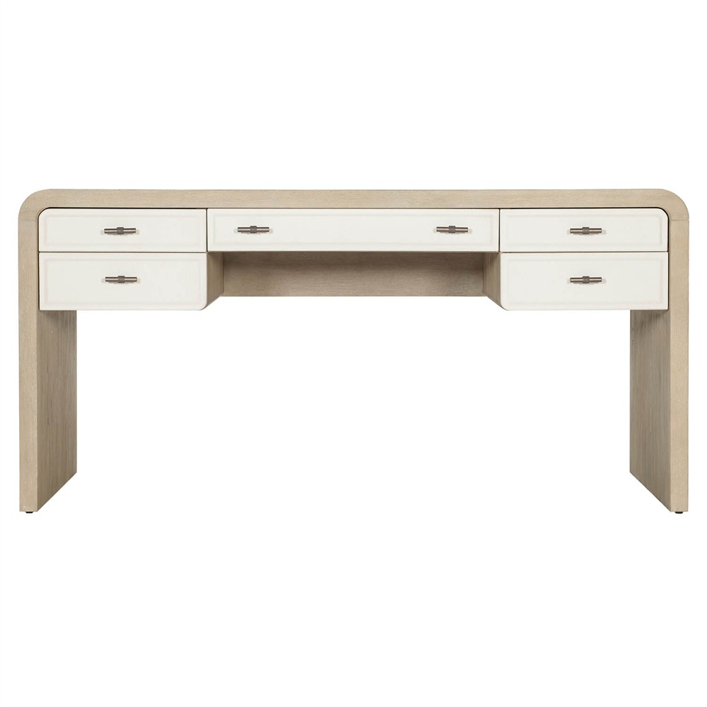 Soren Modern Classic Light Brown Elm Wood Writing Office Desk|