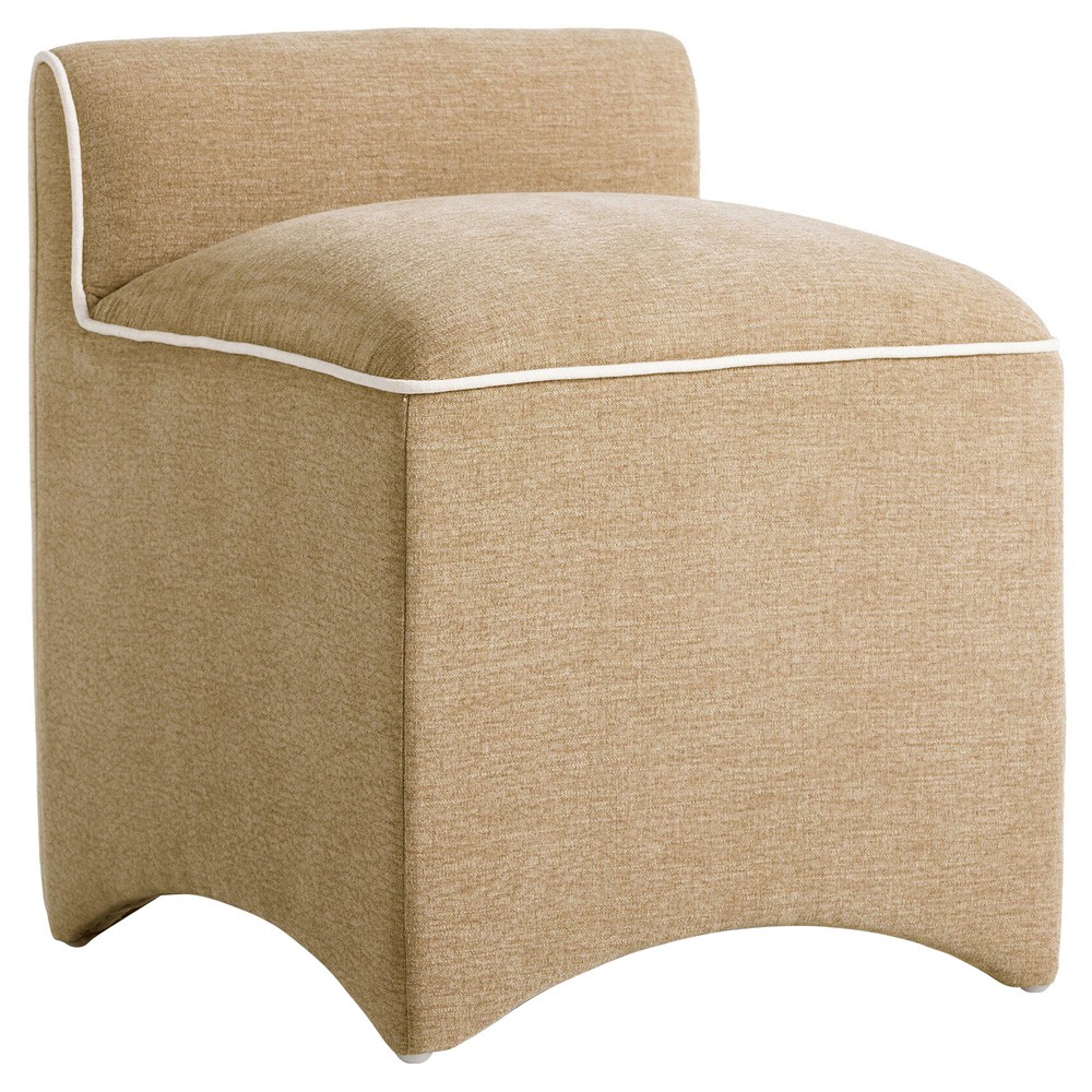 Allonia Modern Classic Beige Accent Stool|