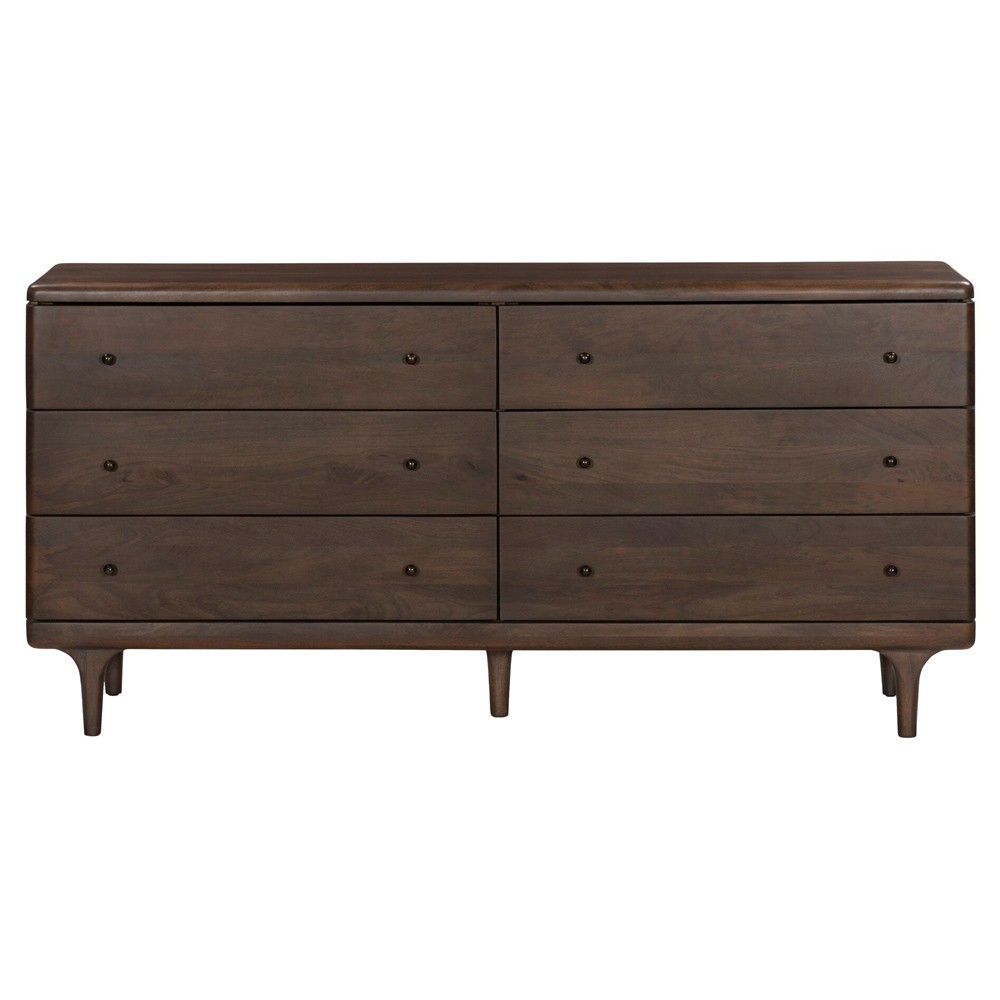 Eldrin Rustic Lodge Brown Mango Wood Double Dresser|