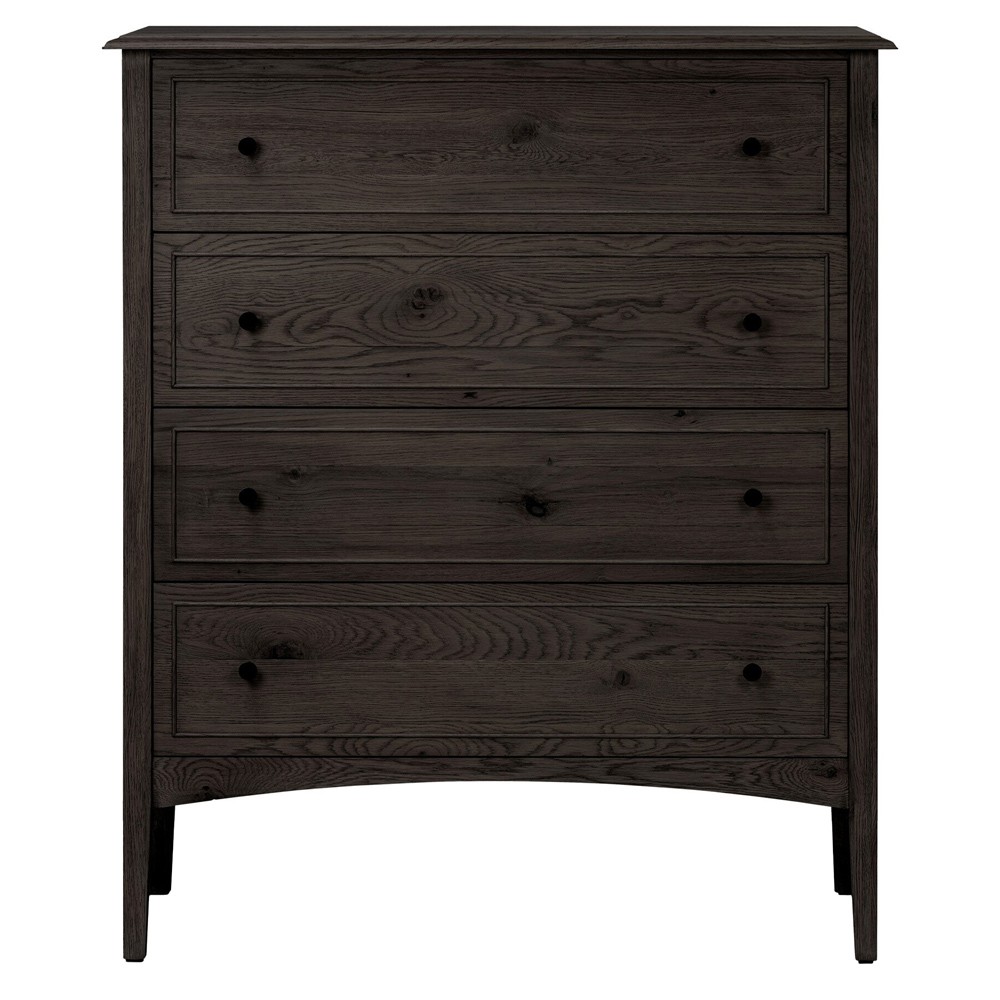 Adelaide Rustic Lodge Smoked Black Oak Tall Dresser|