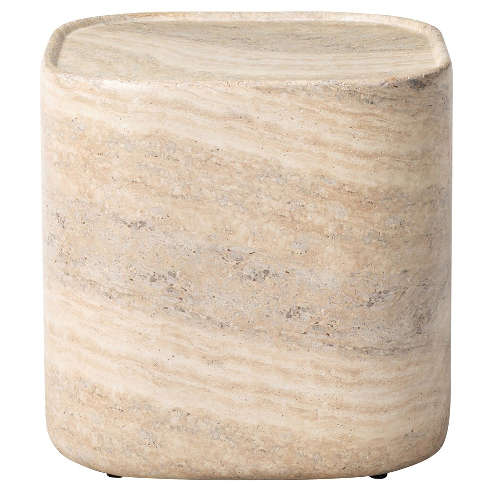 Manor Modern Classic Grey Concrete Block Outdoor End Table|