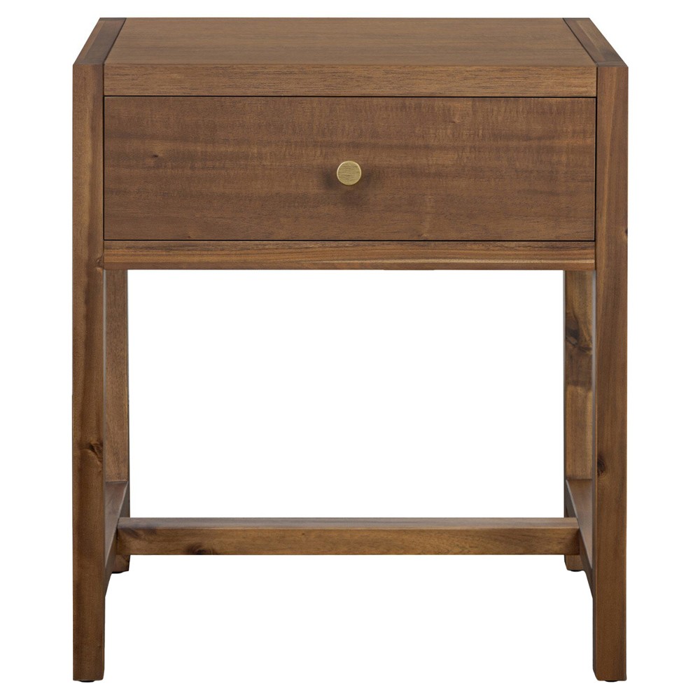 Timmy Rustic Lodge Brown Acacia Wood Small Nightstand|