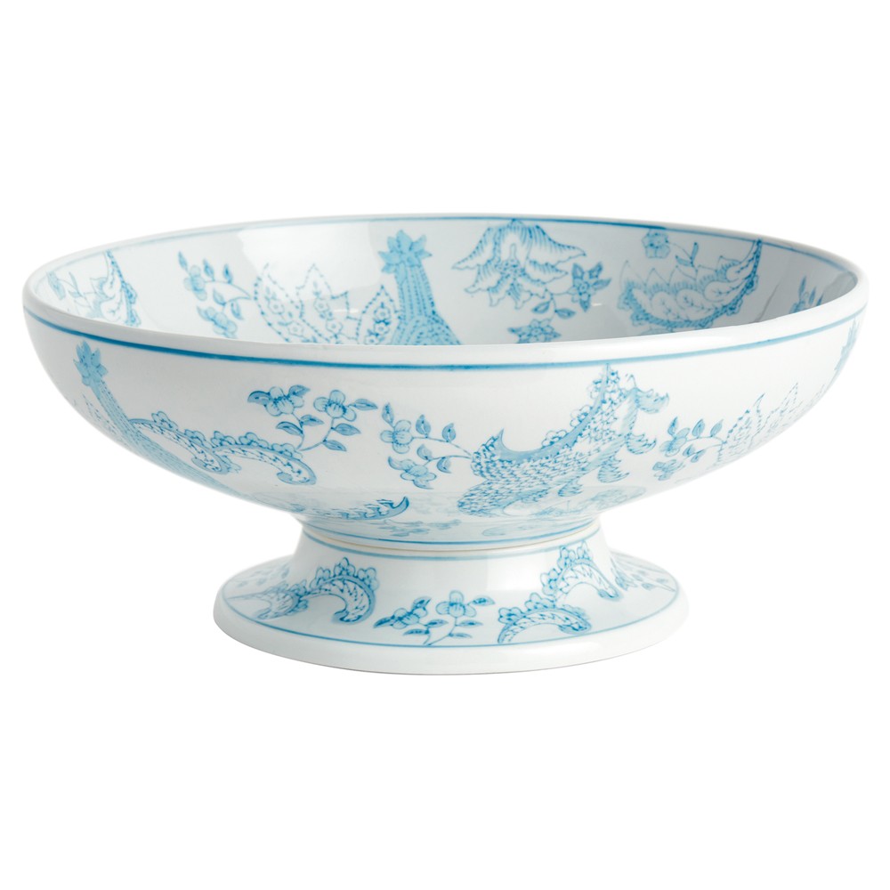 Salvatore French Country Light Blue Porcelain Decorative Bowl|