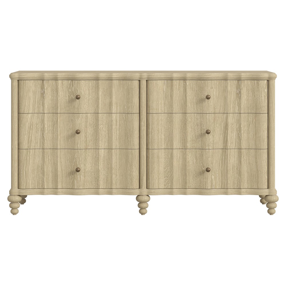 Eren Updated Traditional Beige Wood Double Dresser|