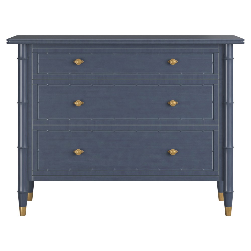Zaylen Updated Traditional Blue Wood Bachelor Chest|