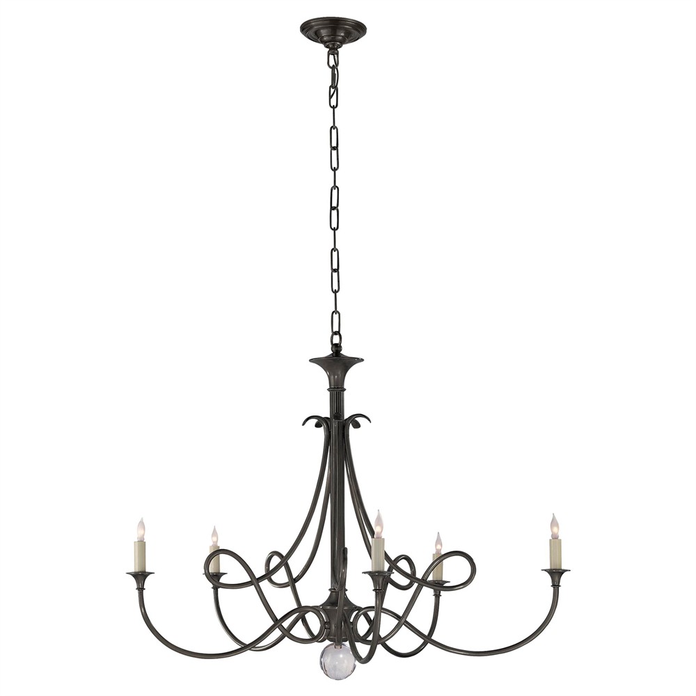 Visual Comfort Traditional Bronze Brass Double Twist Candle Chandelier|