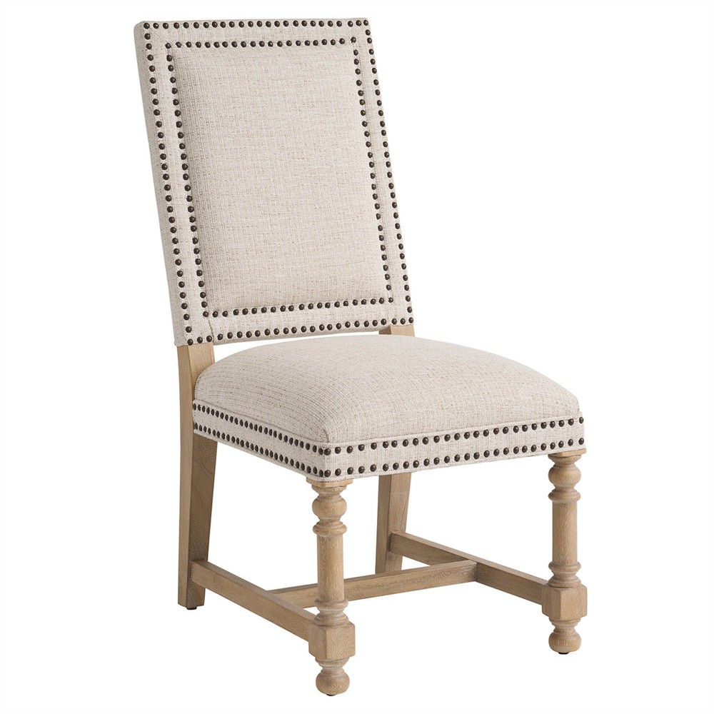 Anderson Updated Traditional Beige Performance Nailhead Dining Chair|