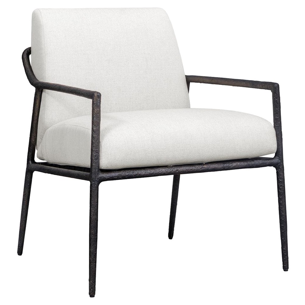 Mayer Modern Classic Black Aluminum Outdoor Lounge Chair|