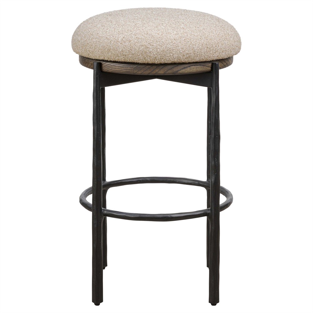 Cofer Modern Classic Beige Performance Swivel Counter Stool|