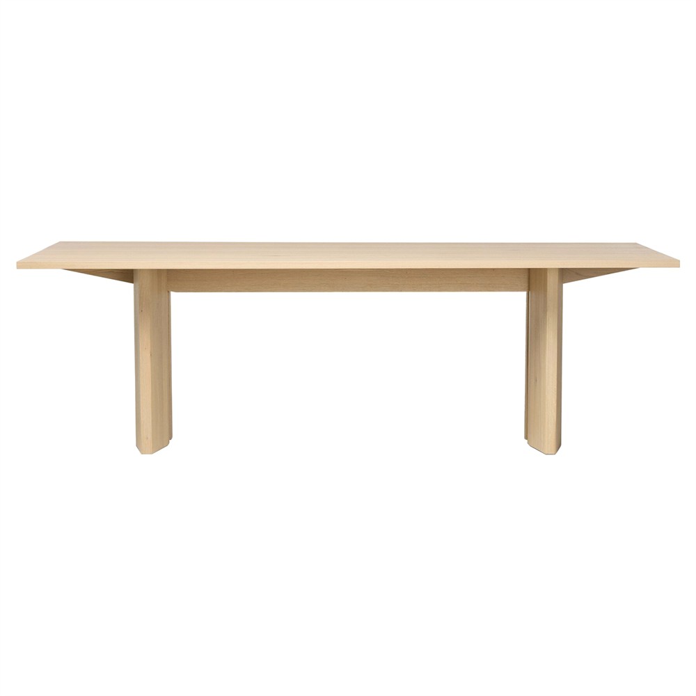 Emerald Modern Classic Bleached Oak Rectangular Dining Table - 96"|