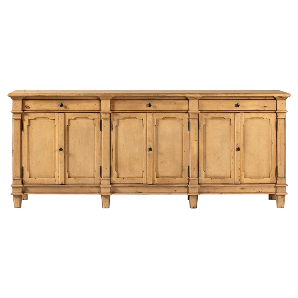Marjorie French Country Bleached Wood Sideboard|