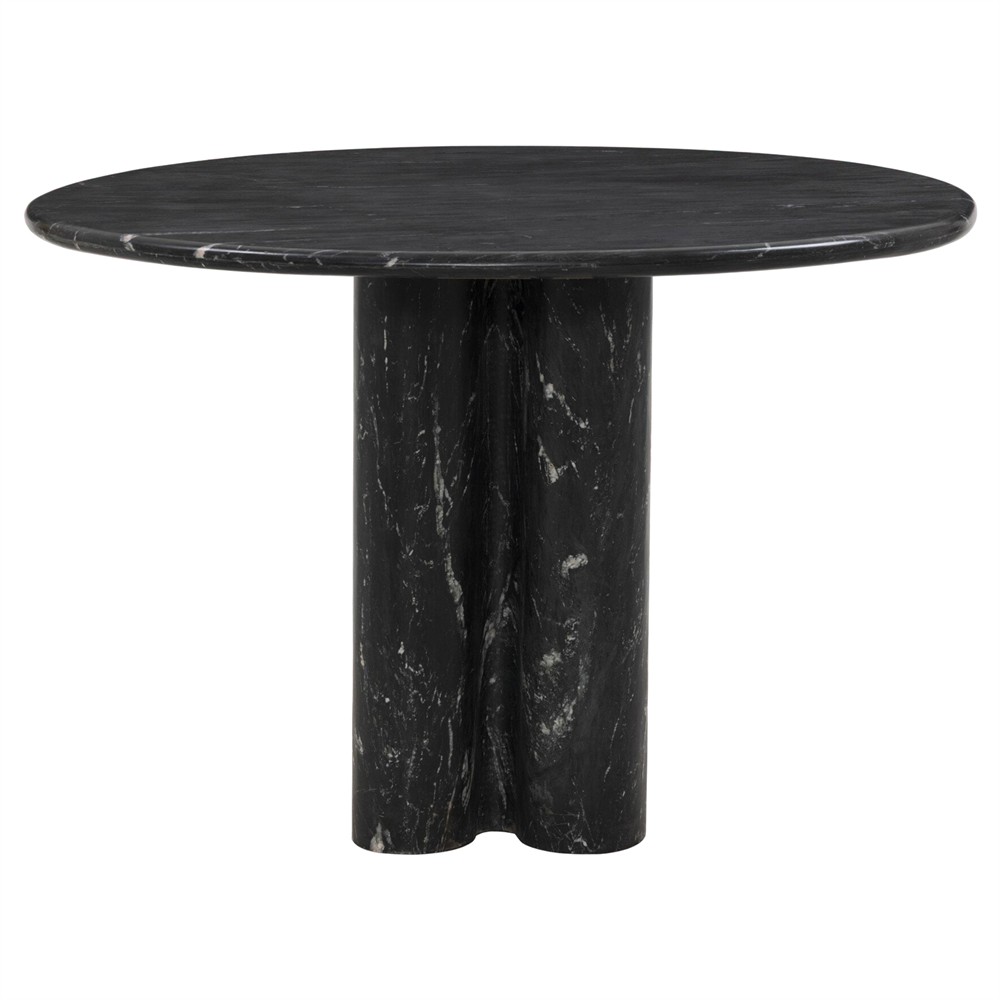 Oric Modern Classic Black Marble Round Bistro Table - 42"|