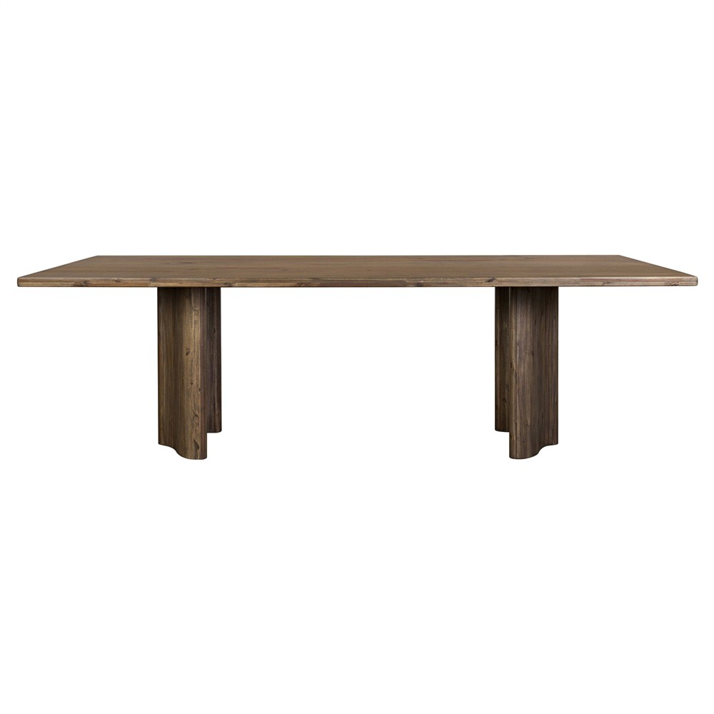 Pershing Rustic Lodge Weathered Acacia Rectangular Dining Table - 96"|