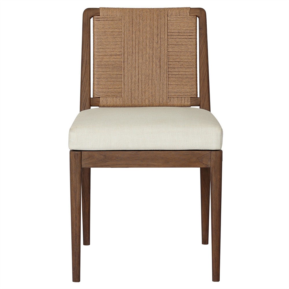 Russ Coastal Beach Toasted Brown Teak Outdoor Dining Chair|