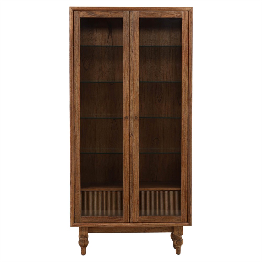 Vaughn Updated Traditional Brown Wood Cabinet|