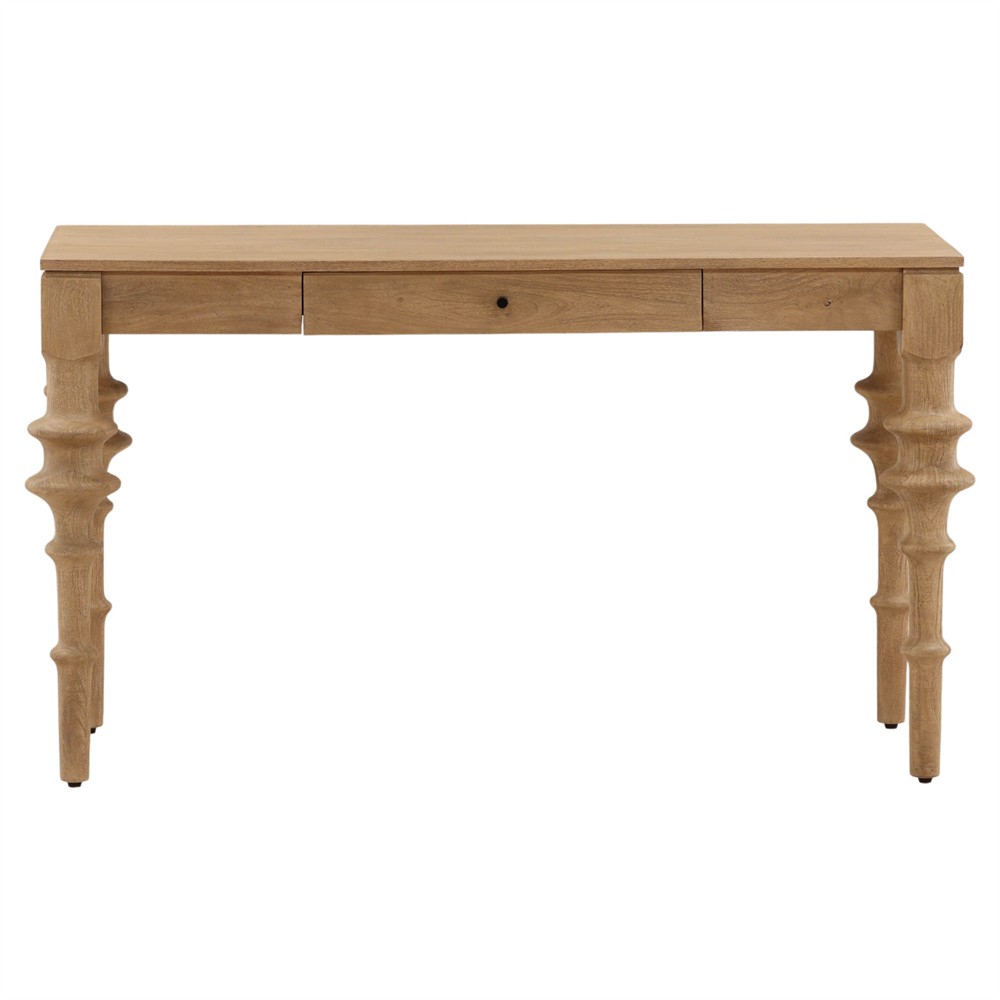 Elena Updated Traditional Natural Mango Wood Desk|